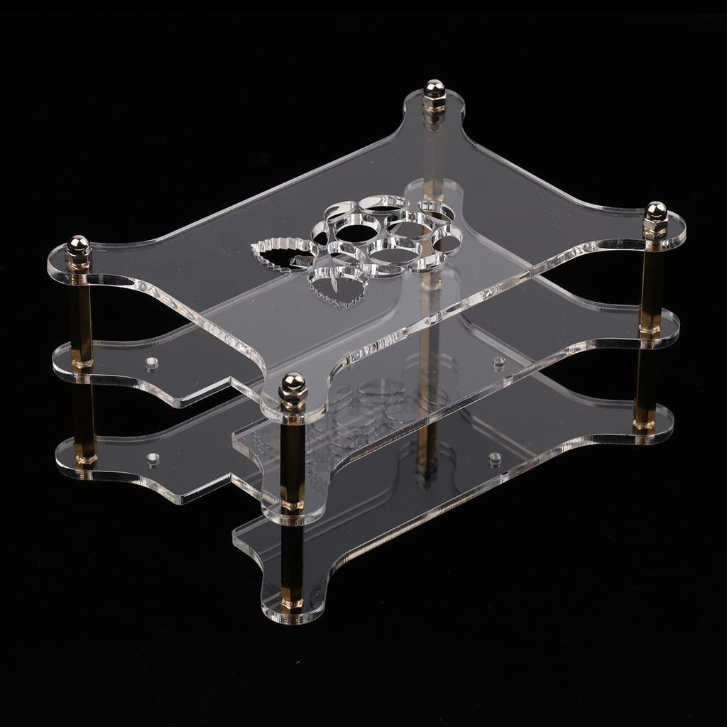 4Set Clear Acrylic Cluster Case 2 Layer Shelf Stack For Raspberry Pi 3/2