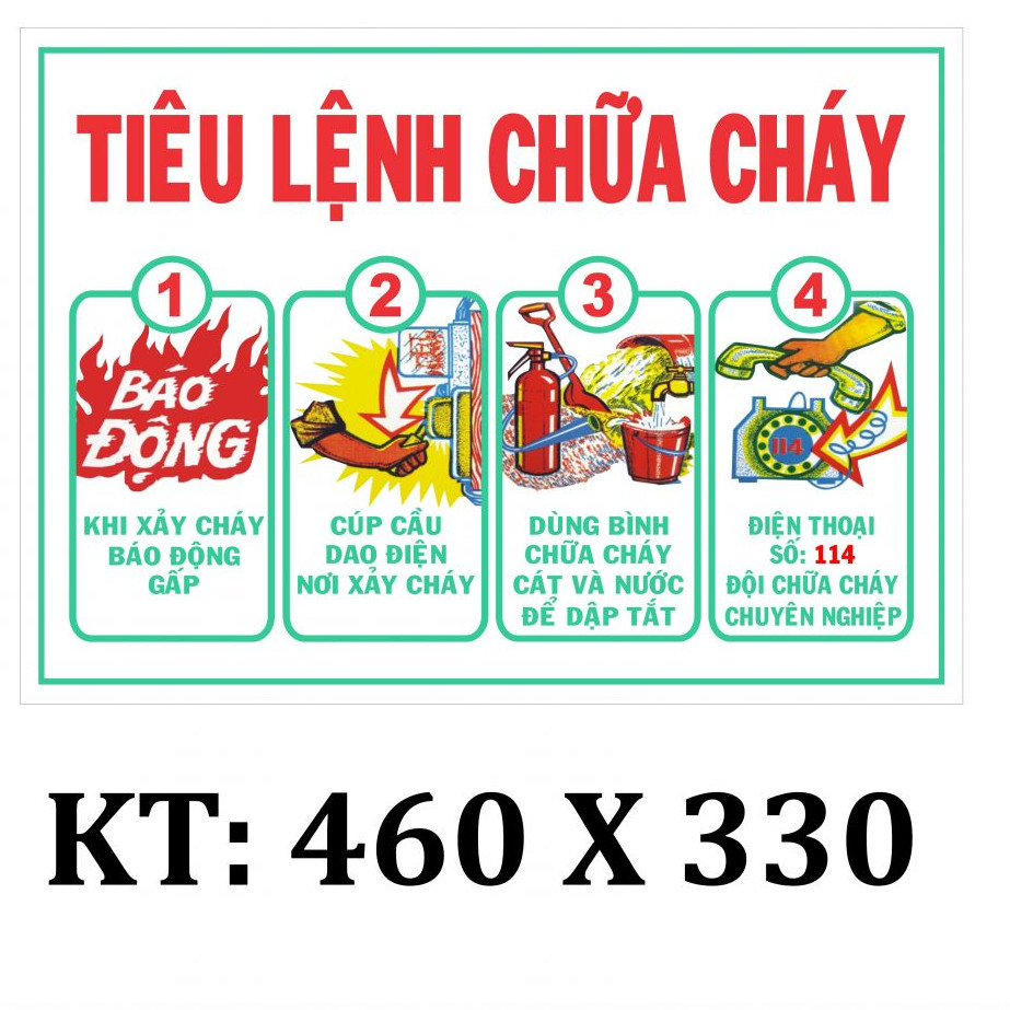 Bộ nội quy tiêu lệnh Phòng cháy chữa cháy chất liệu tôn cao cấp