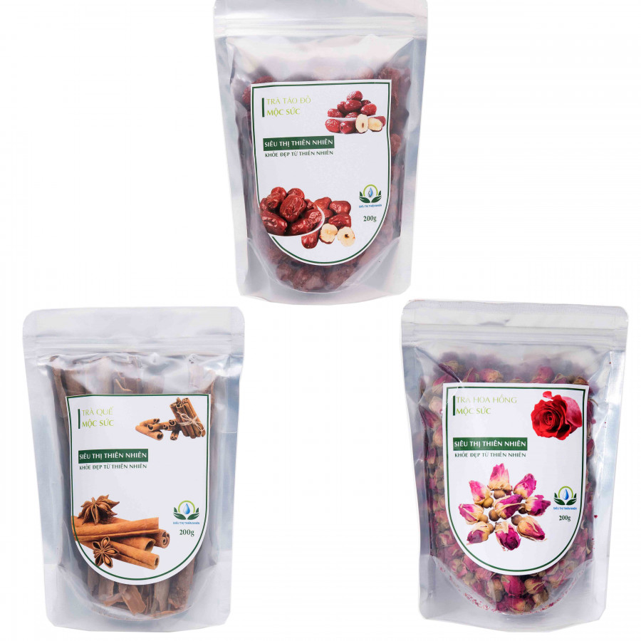Combo 3 Trà Táo Đỏ - Quế - Hoa Hồng