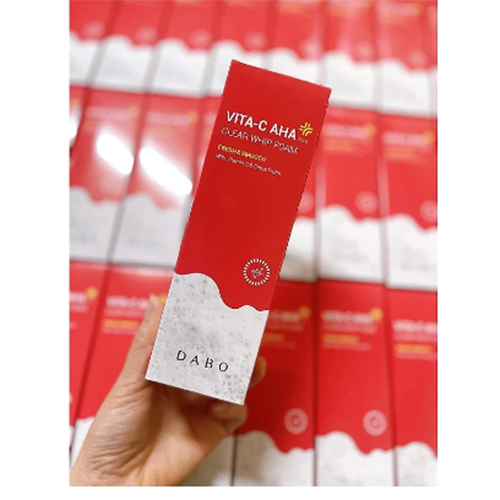 Sữa rửa mặt trắng da, sạch sâu DABO Vitamin C AHA Clear Whip Foam Hàn Quốc 150ml