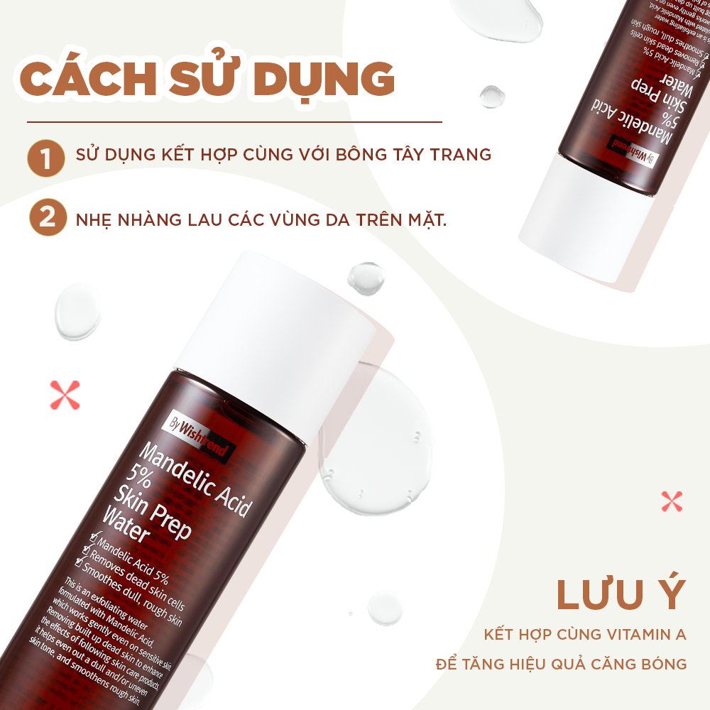 Nước hoa hồng BY WISHTREND MANDELIC ACID 5% SKIN PREP WATER 120ML