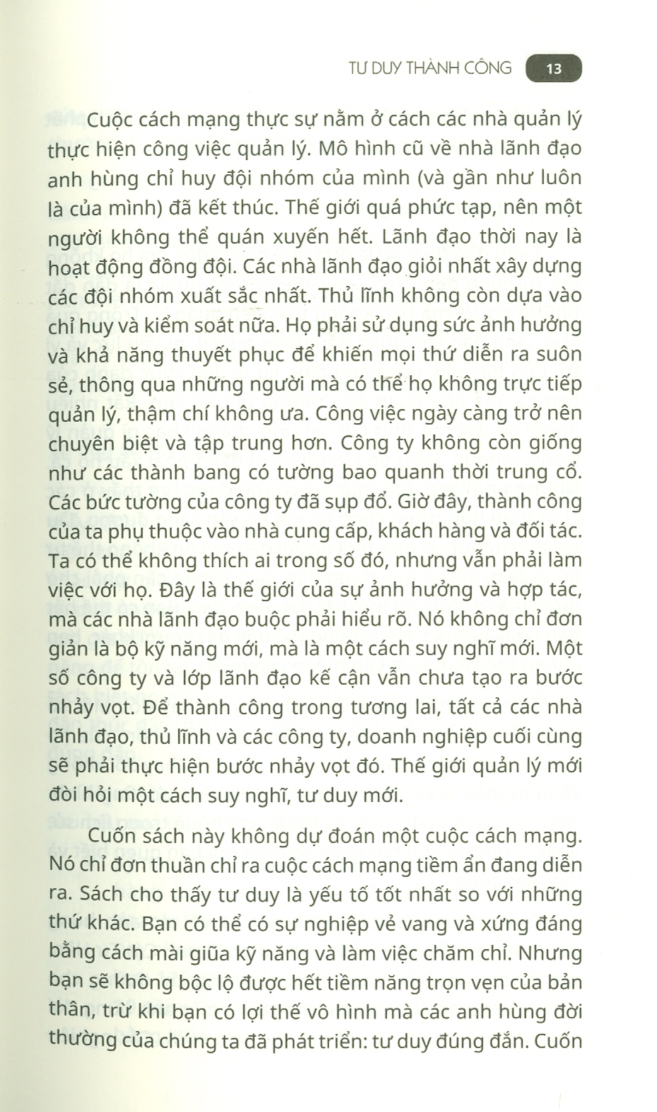 Tư Duy Thành Công - Từ Người Quản Lý Giỏi "Thoát Kén" Trở Thành Nhà Lãnh Đạo Vĩ Đại