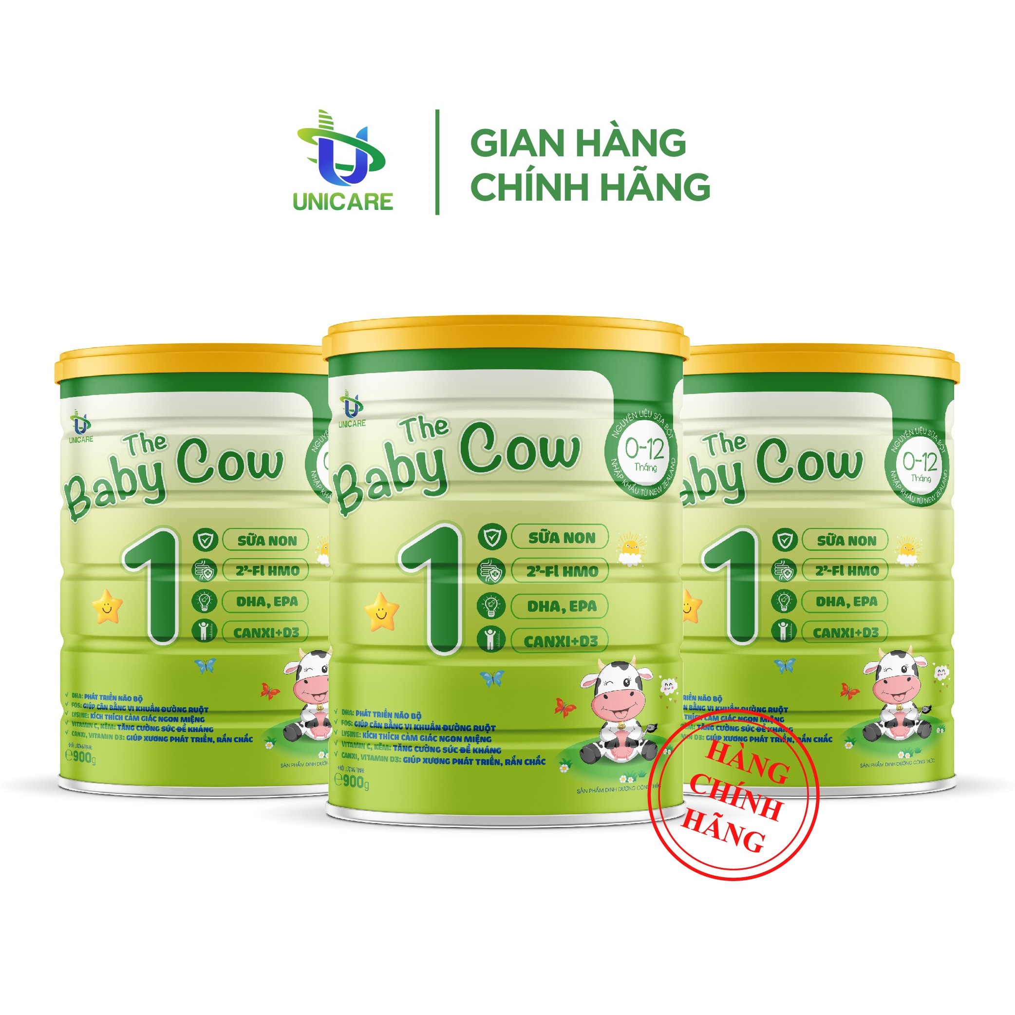 Combo 3 lon Sữa Non The Baby Cow 1  (900gr)