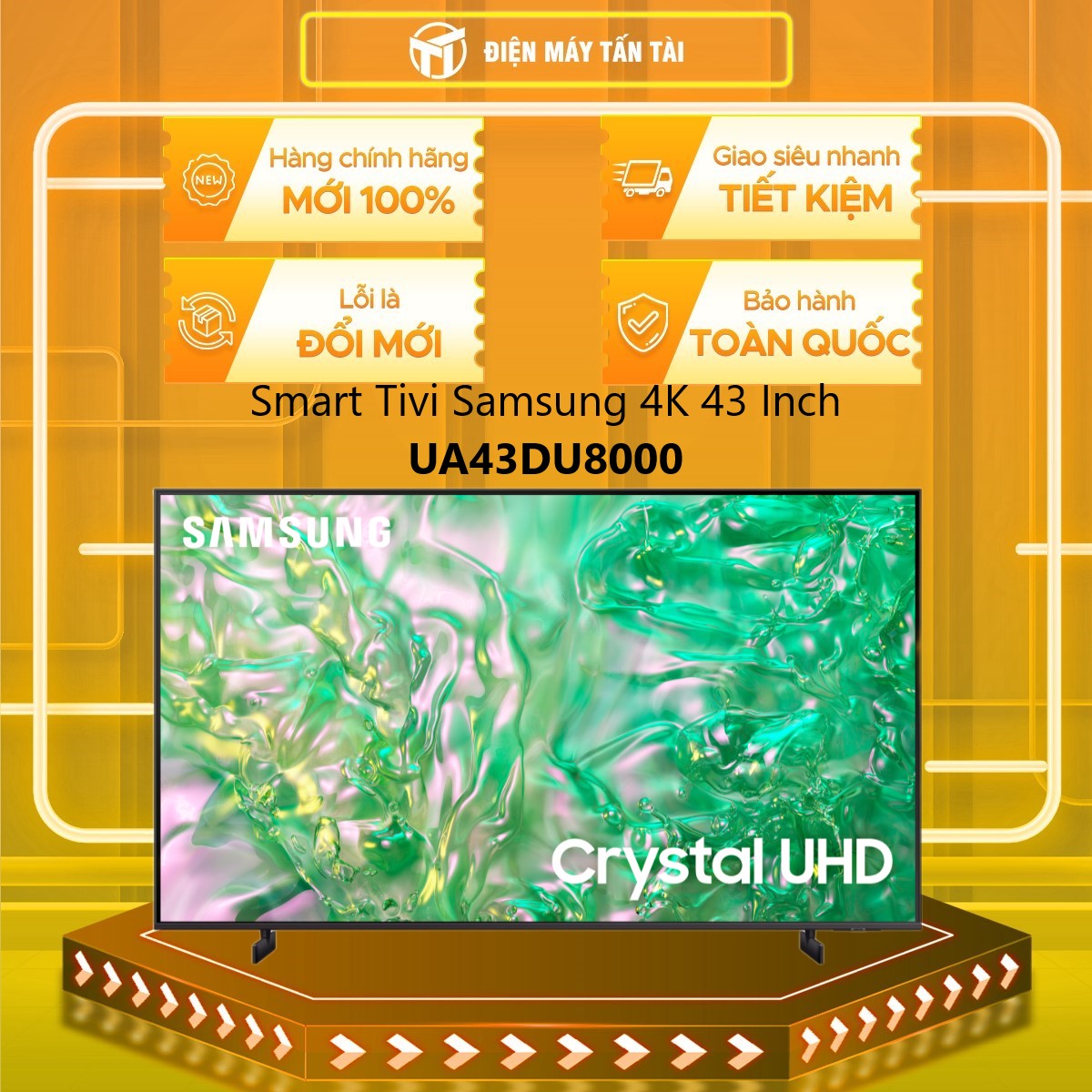 Smart Tivi Samsung 4K 43 inch UA43DU8000 43DU8000 - Hàng chính hãng - Chỉ giao HCM