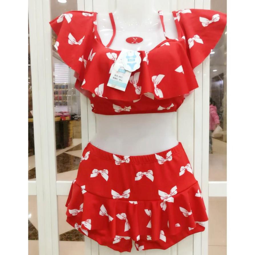 freeship Áo Tắm Xinh Tự Tin Shop Mây AT004 (Đỏ) (bikini đồ bơi)