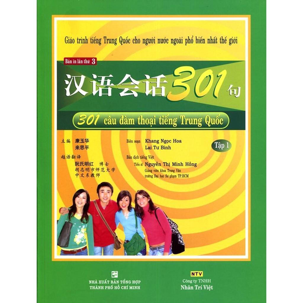 Sách - 301 Câu Đàm Thoại Tiếng Trung Quốc - Tập 1 (Kèm CD) - Nhân Trí Việt