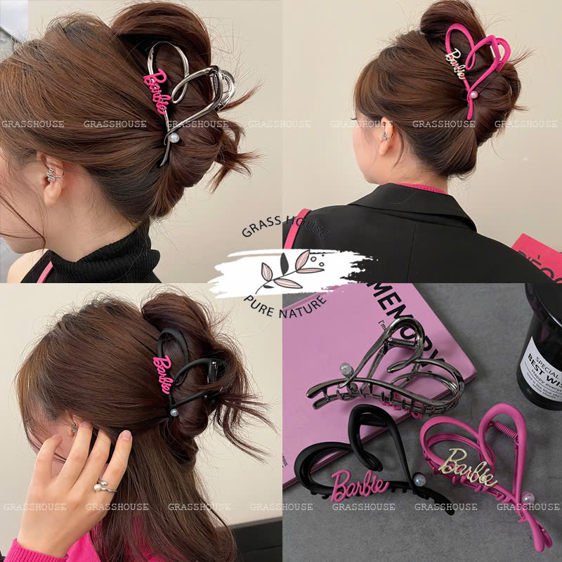 Kẹp càng cua Barbie Hình Trái Tim cách điệu Kẹp Tóc Cho Nữ - Phụ kiện Kẹp Tóc Ngọt Ngào