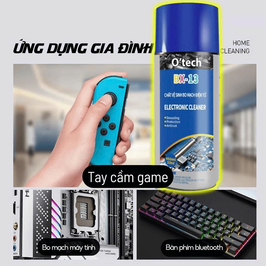 Bình Xịt Vệ Sinh Bo Mạch Điện Tử O'tech BX-13 - Hàng Chính Hãng