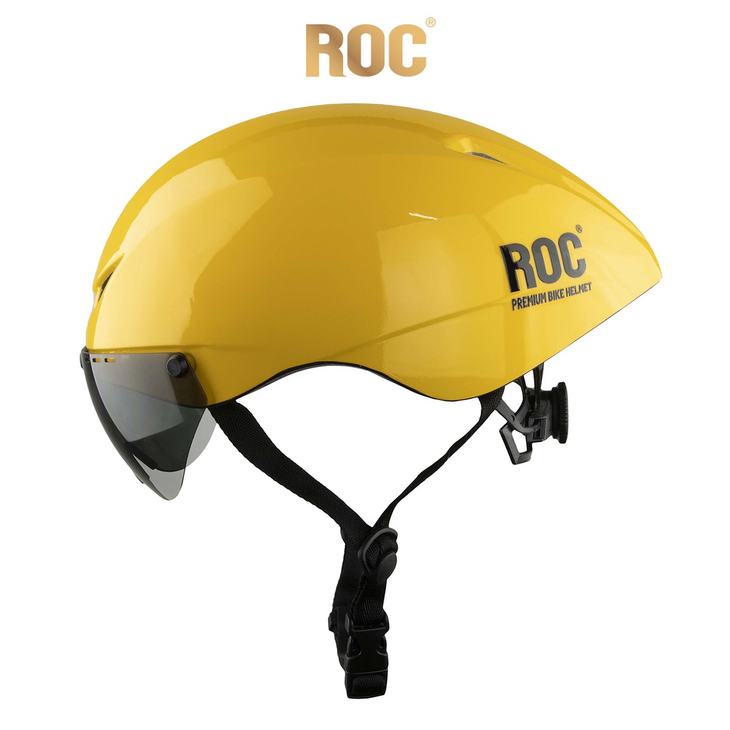 Mũ xe đạp thể thao ROC R18 đuôi nhọn kèm kính hít nam châm