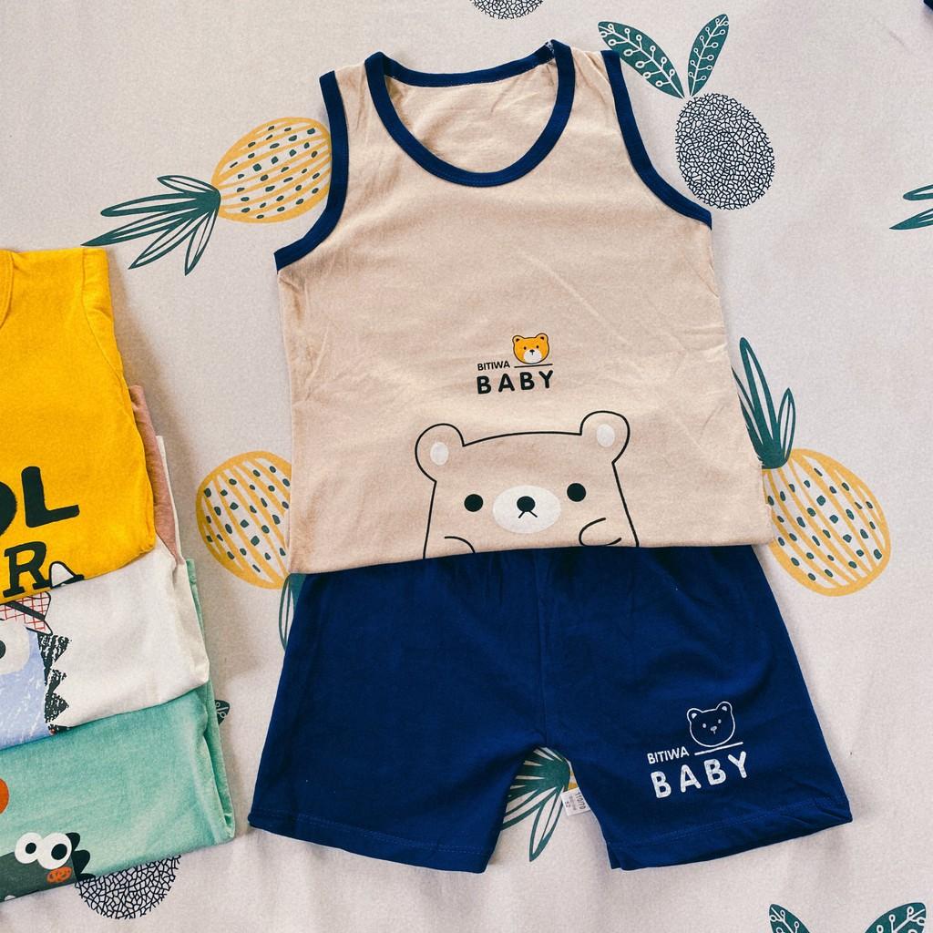 Bộ quần áo bé trai - Bộ Baby Bear - Cotton 100% thoáng mát thấm hút mồ hôi an toàn cho bé