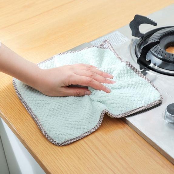 Khăn lau tay nhà bếp có móc treo, khăn siêu thấm, dễ giặt