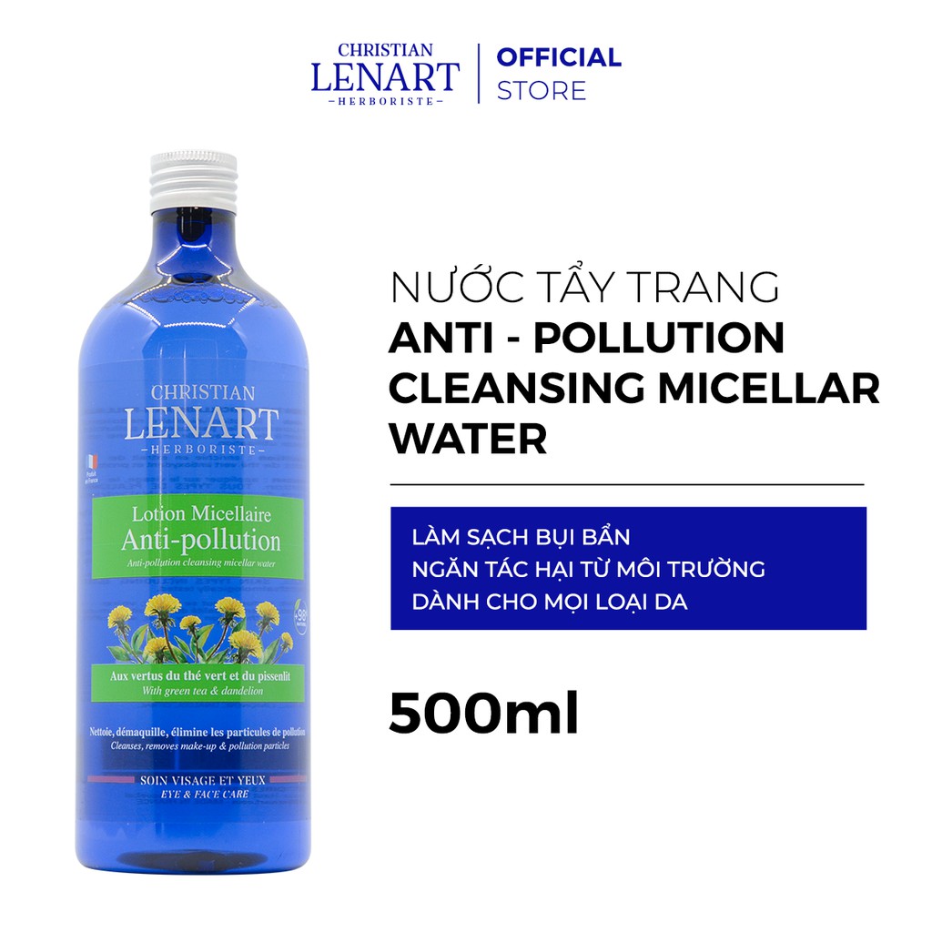 Nước Tẩy Trang Bảo vệ và Làm Trẻ Hoá Da Christian Lenart Anti-Pollution Cleansing Micellar Water 500ml