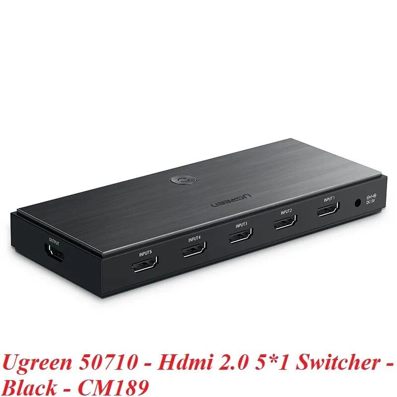 Ugreen UG50710CM189TK Bộ gộp HDMI 5 vào 1 chuẩn HDMI 2.0 - HÀNG CHÍNH HÃNG