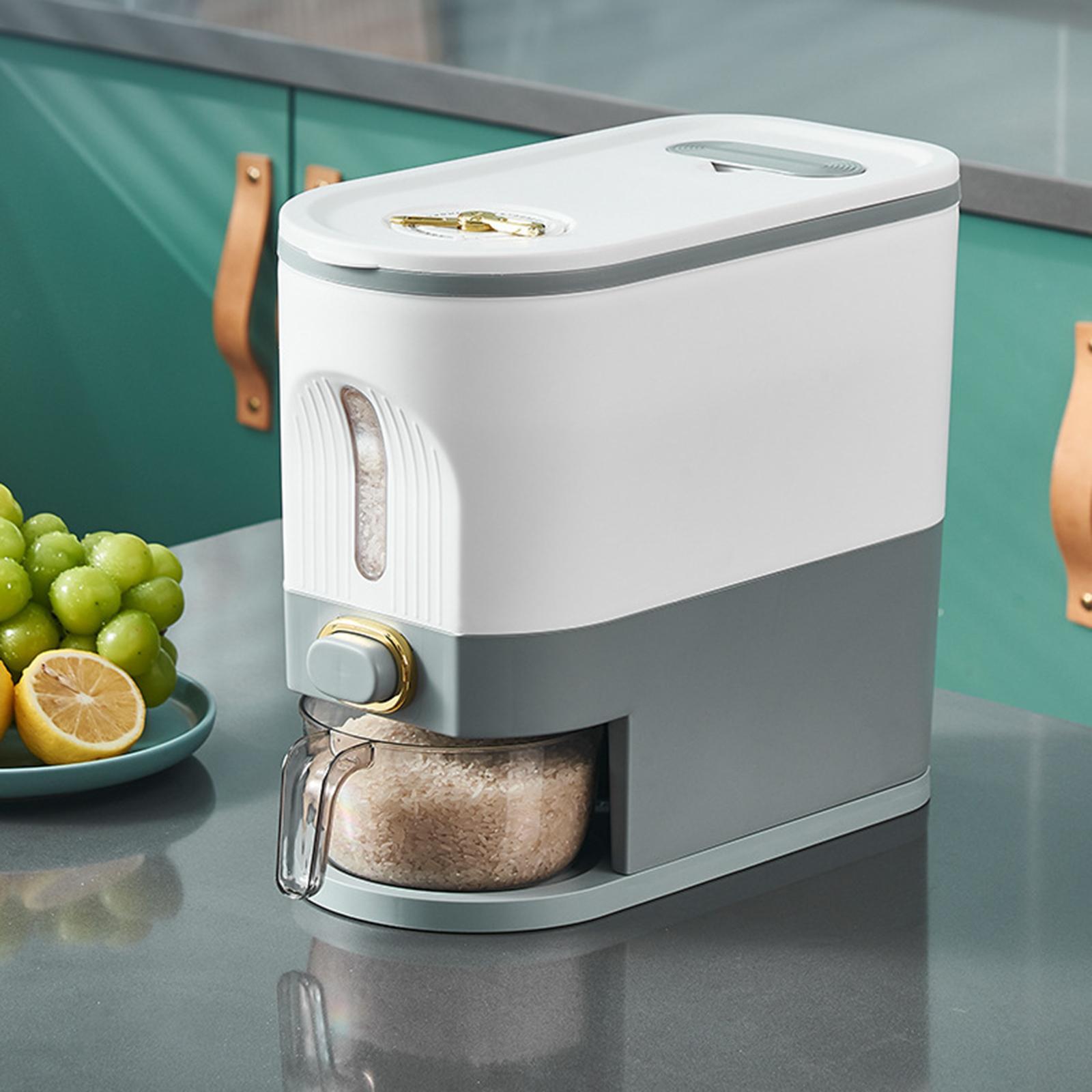 Rice Dispenser Container Sealed Moistureproof Rice Bucket for Grain Dry Food