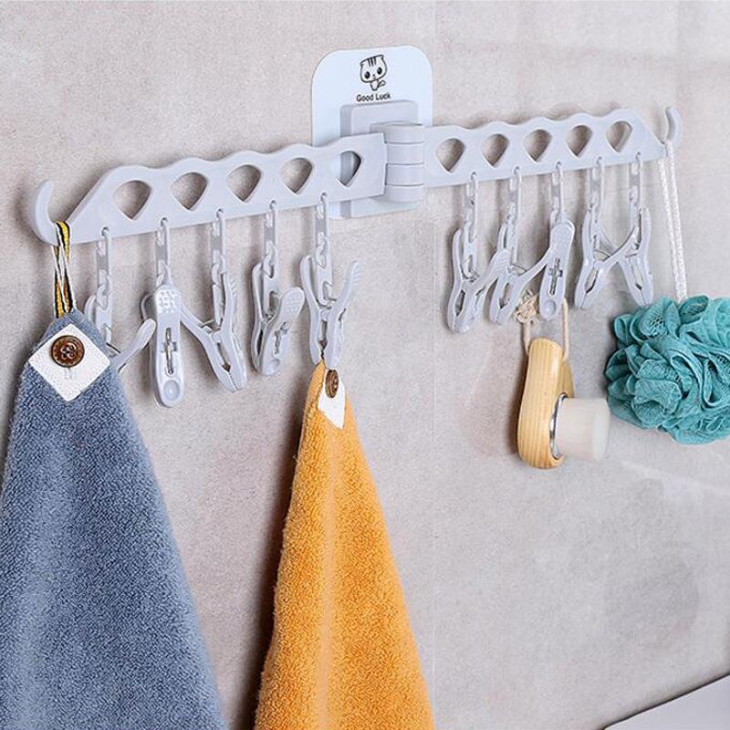 Móc treo đồ dán tường có kèm kẹp