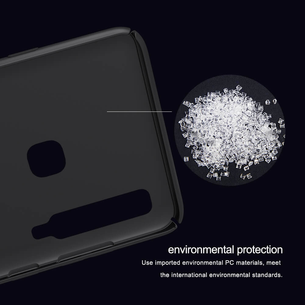 Ốp Lưng Sần chống sốc cho Samsung Galaxy A9 2018 / A9S / A9 Star Pro hiệu Nillkin Super Frosted Shield đính kèm giá đỡ - hàng nhập khẩu