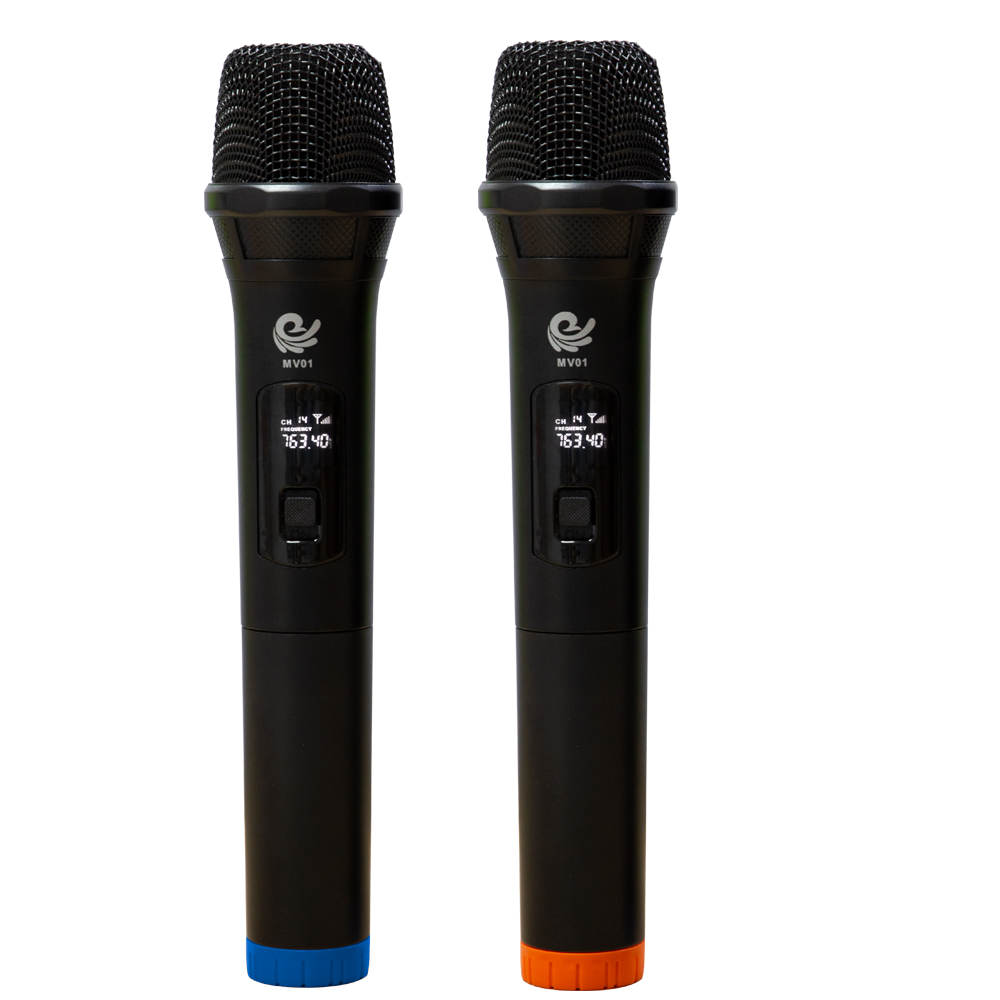 Micro Không Dây Karaoke Vietstar, 2 Mic Chuyên Dành Cho Mọi Loa Kéo, Âm Ly, Tần Số 50. Model MV01, Hàng Nhập Khẩu