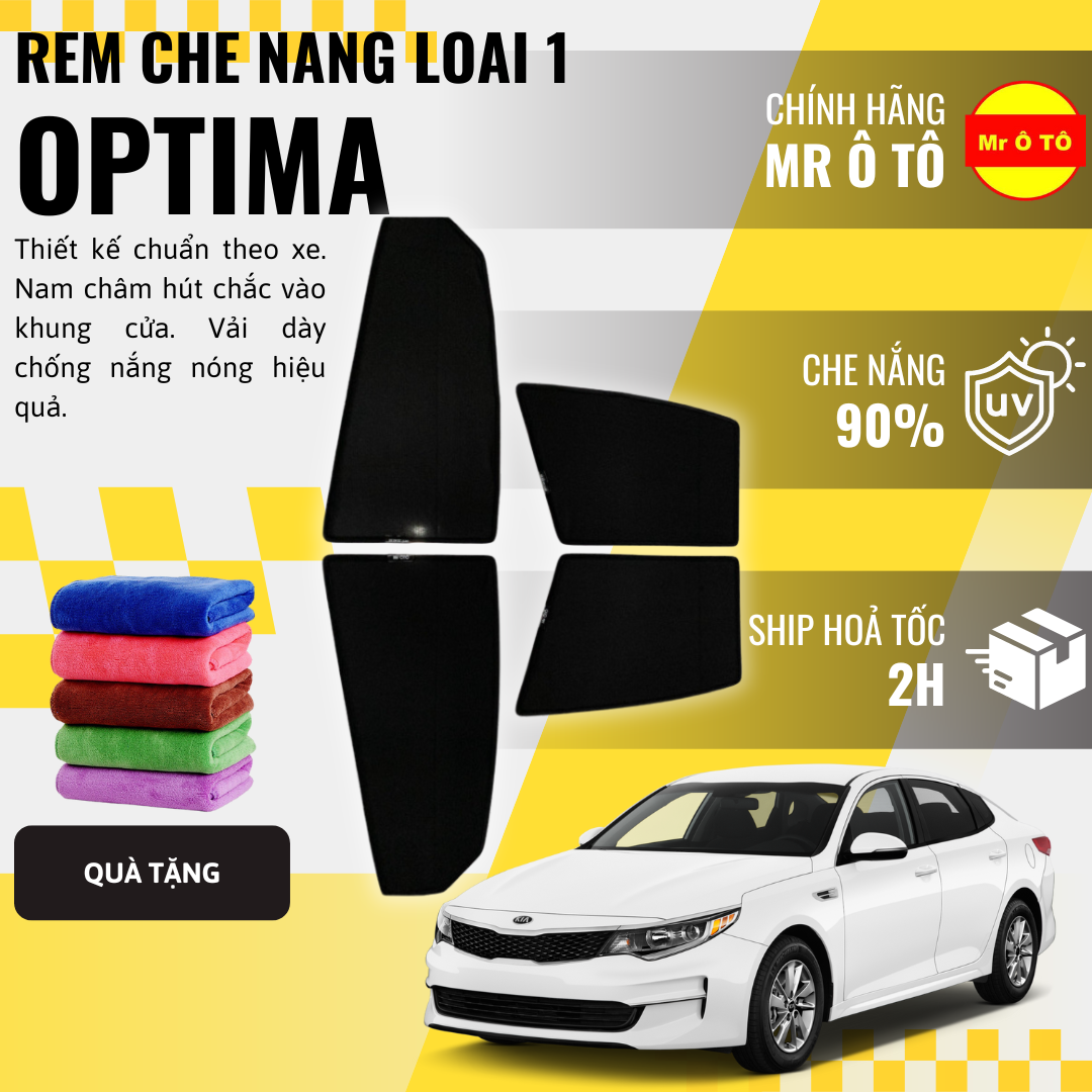 Rèm Che Nắng Xe Kia Optima Loại 1 Mr Ô TÔ Bảo Hành 24 tháng Cam Kết Chuẩn Khít Theo Xe