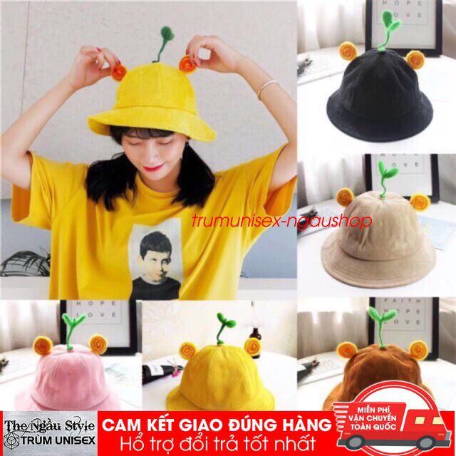 MŨ BUCKET MẦM CÂY SIÊU ĐÁNG YÊU Kt999X aothununisex