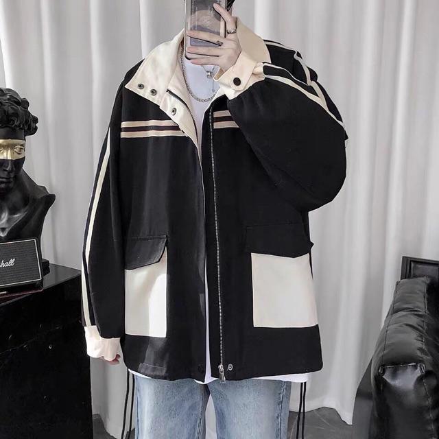 Áo khoác kaki unisex nam nữ hàng bao đẹp y hình form rộng