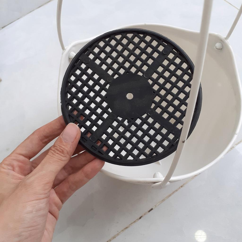 Chậu treo thông minh trồng cây cảnh, hoa kiểng hình tròn vân sọc