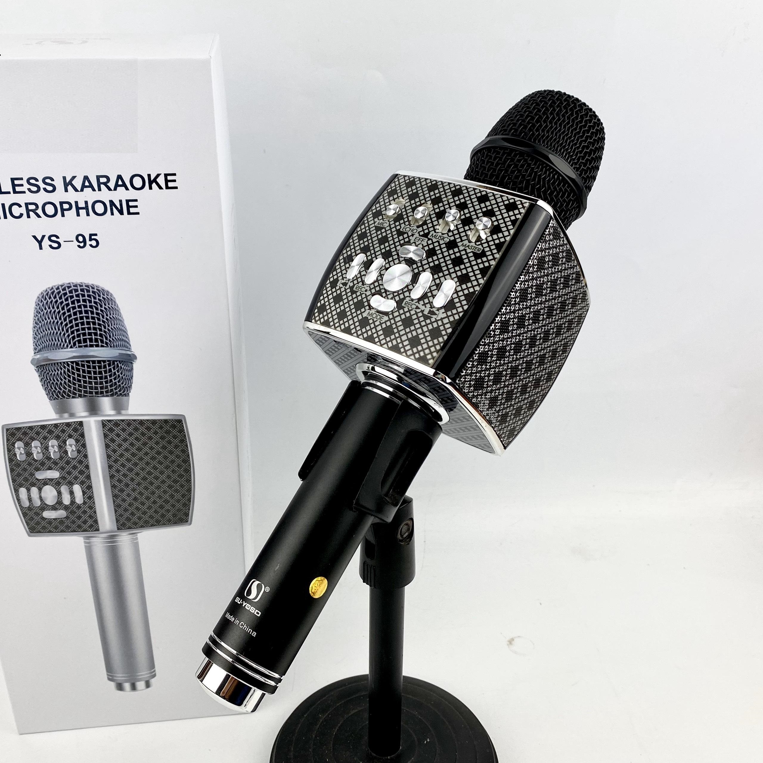 Micro Karaoke Bluetooth Cao Cấp GUTEK YS-95 Tích Hợp Loa Bass Không Dây, Âm Thanh ĐỈnh Cao, Âm Bass Cực Chất, Mic Bắt Giọng Cực Tốt, Hỗ Trợ USB, Thẻ Nhớ, Cổng 3.5, Nhiều Màu Sắc - Hàng Chính Hãng