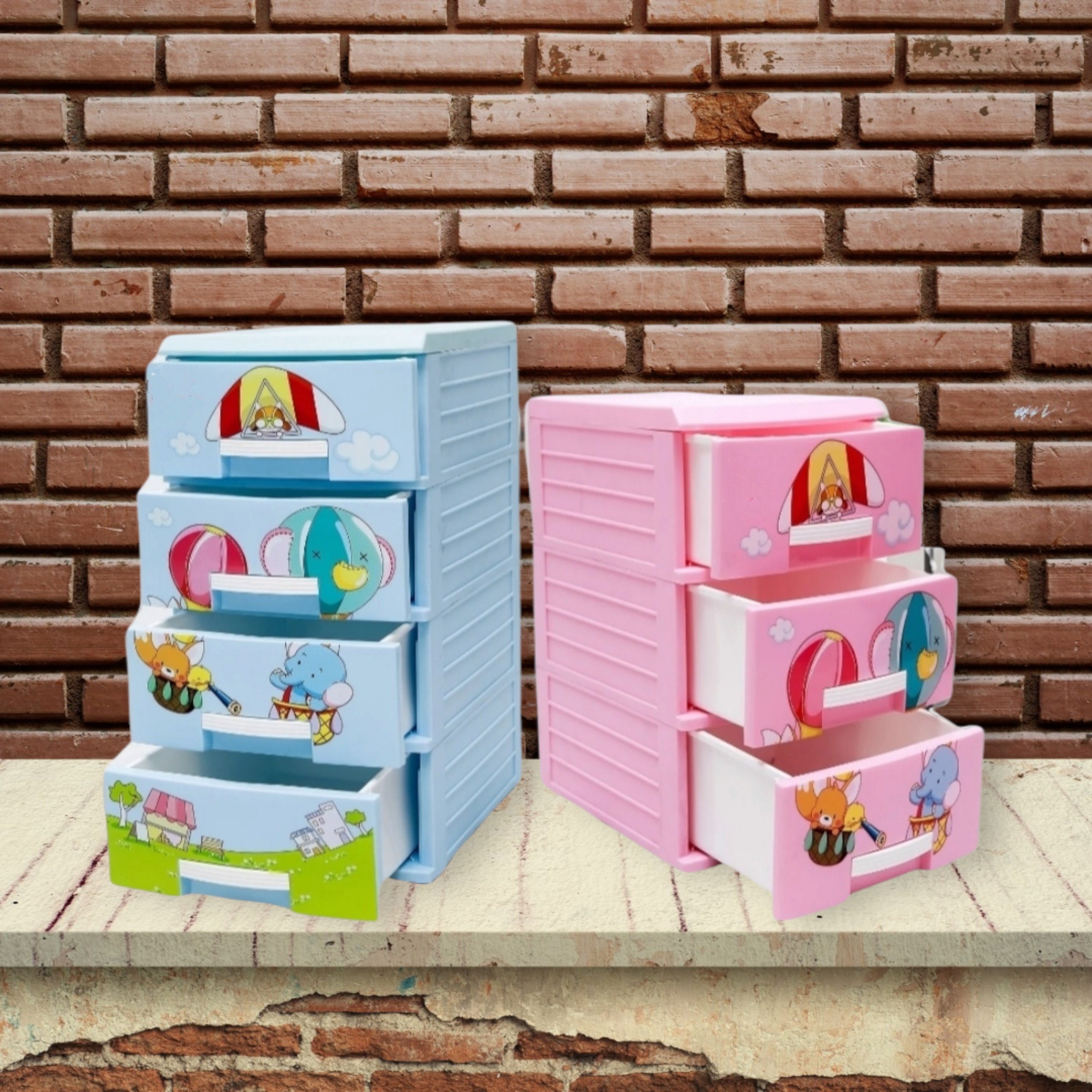 Tủ Nhựa Đựng Tài Liệu/ Đựng Đồ Dùng/ Quần Áo Em Bé Đa Chức Năng Cao Cấp 3/4 Tầng