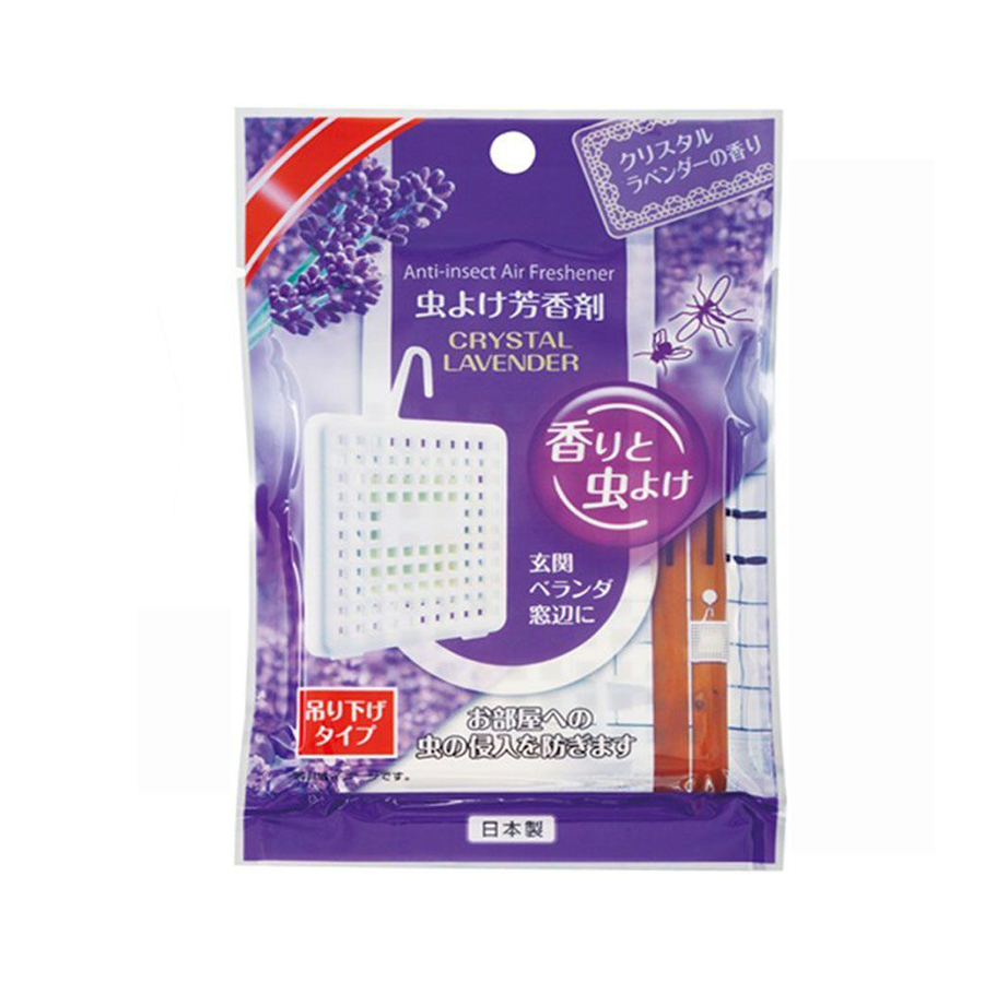 Combo Miếng Đuổi Muỗi, Côn Trùng Treo Phòng Tiện Lợi (Hương Lavender) + Hộp 180 Bông Vệ Sinh Tai An Toàn Cao Cấp - Nội Địa Nhật Bản