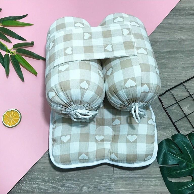 Bộ gối chặn sợi tre và bông ORGANIC cho bé sơ sinh