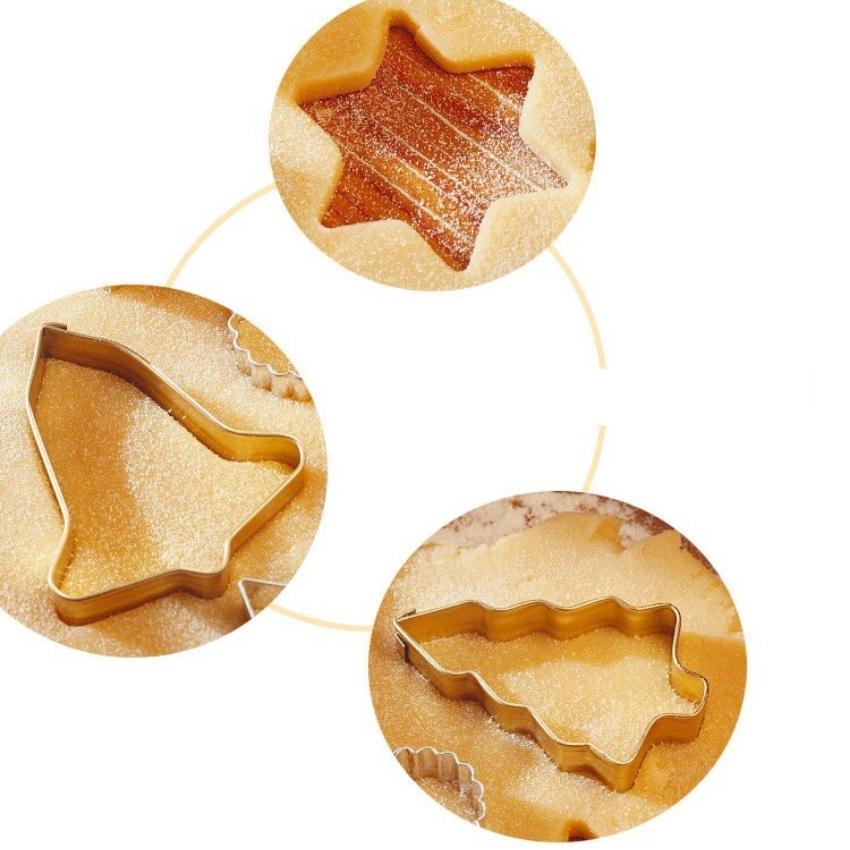 Khuôn Bánh Quy Cookies Bộ 10 Khuôn Nhấn Dụng Cụ Làm Bánh Cookie Cutter Innox Noel - CBCOOKI10P