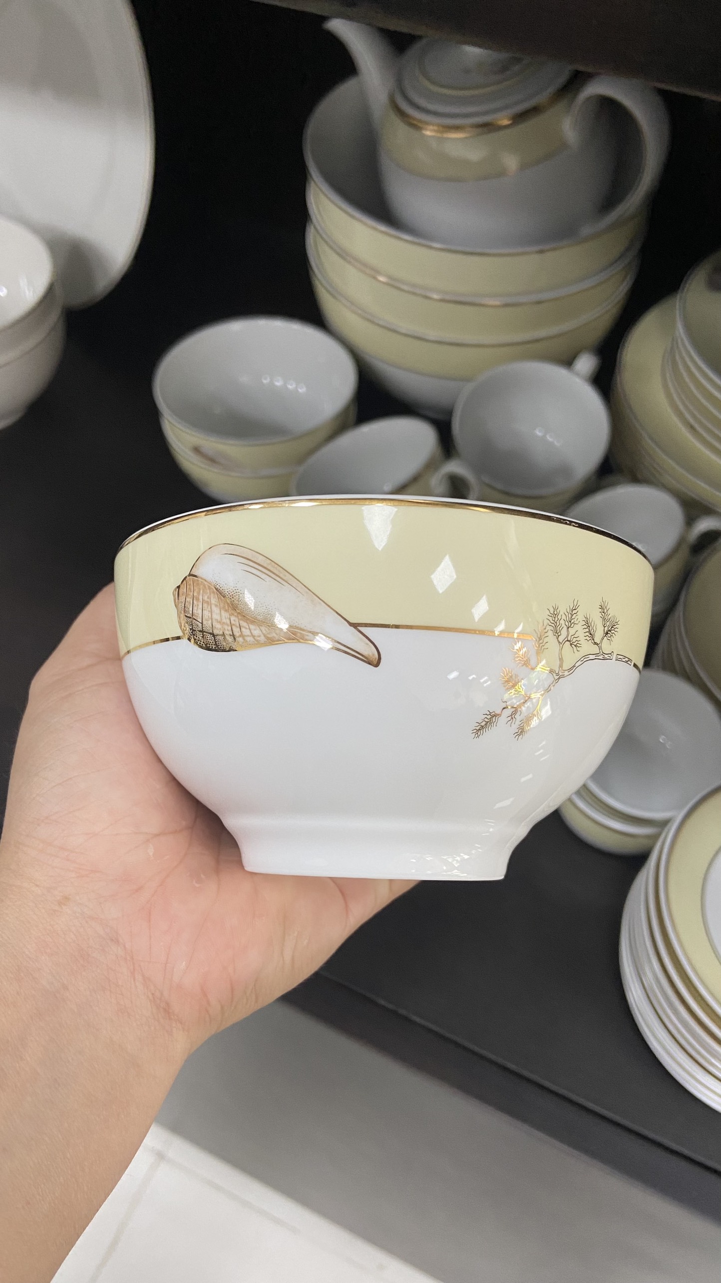 Chén cơm 12 Camellia Hương Biển Kem - Gốm sứ cao cấp Minh Long 1