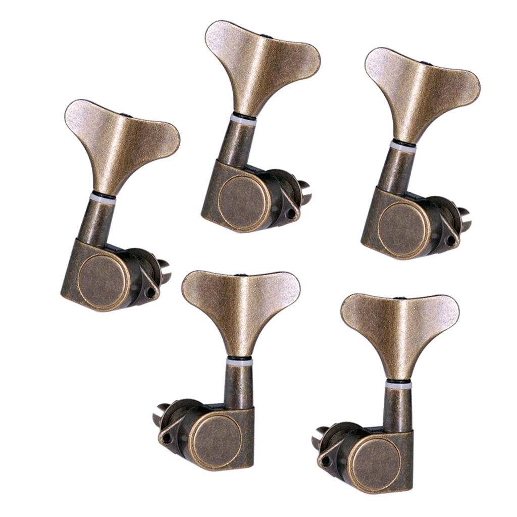 Baoblade Đuôi Cá Nút Bass Dây Đàn Guitar Tuner Chốt Khóa Máy Đầu 2L3R Vàng Đồng