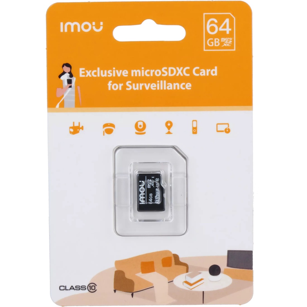 Thẻ Nhớ Camera IMOU Chuẩn Micro SD Dung Lượng 32GB/64GB Class 10 U1 Đốc Độ Cao Hàng Chính Hãng