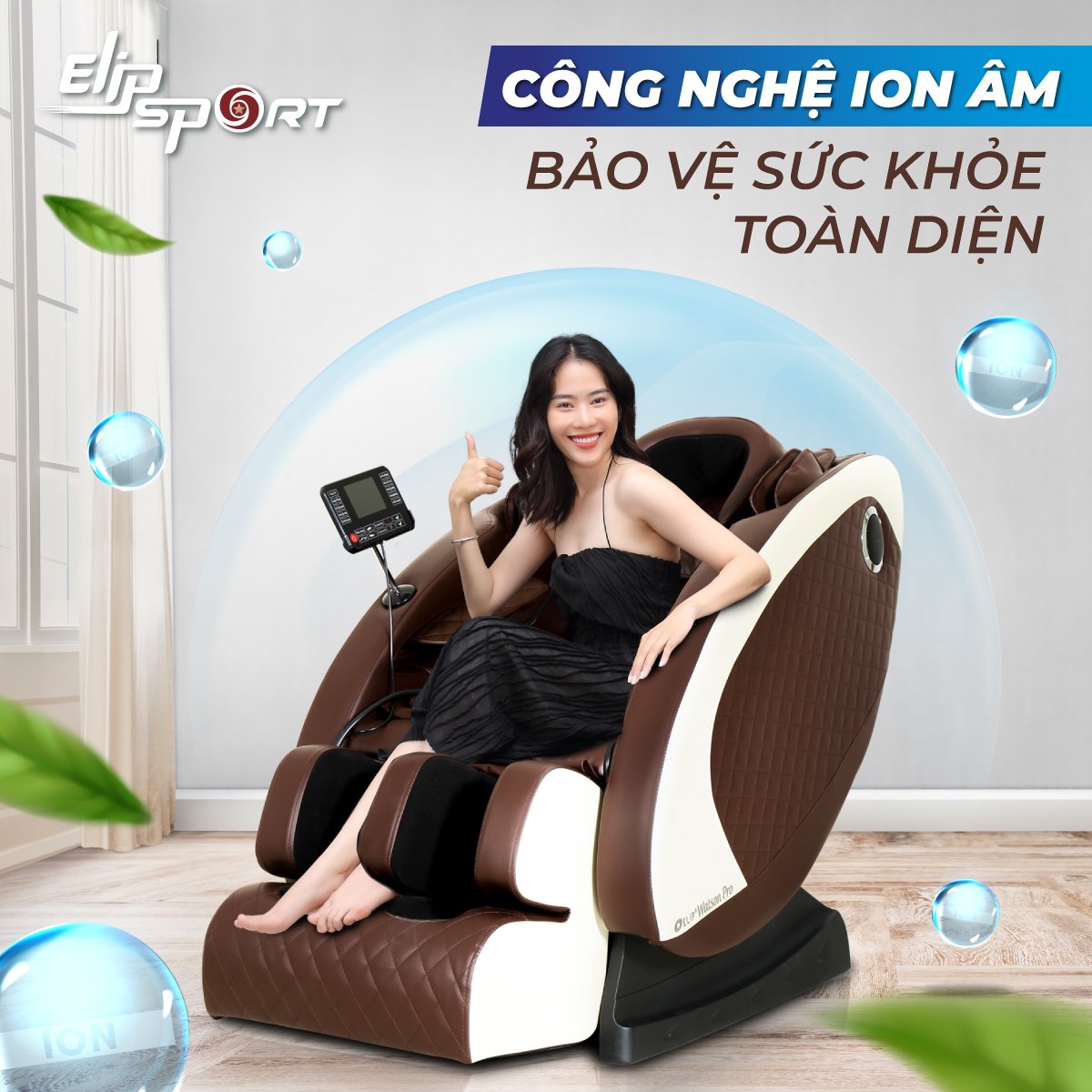 Ghế Massage ELIP Watson Pro_New (Điều khiển giọng nói, ion âm)