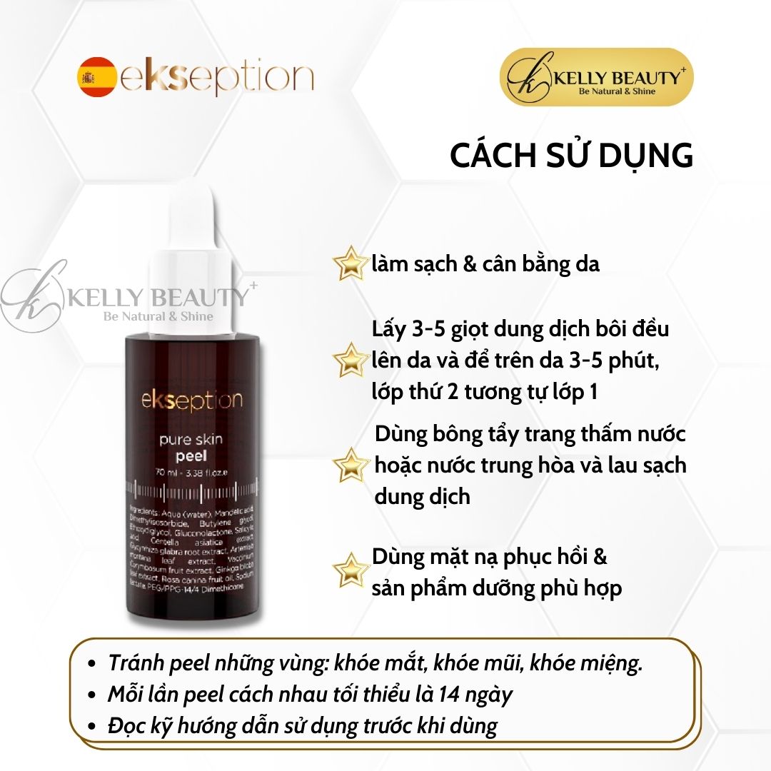 Ekseption Pure Skin Peel - Giảm Mụn, Mờ Thâm, Se Nhỏ Lỗ Chân Lông - Kelly Beauty