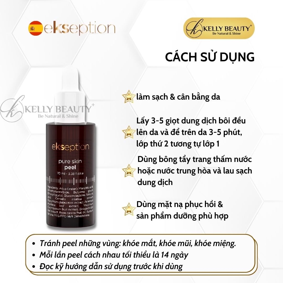 ekseption Pure Skin Peel - Giảm Mụn, Mờ Thâm, Se Nhỏ Lỗ Chân Lông - Kelly Beauty