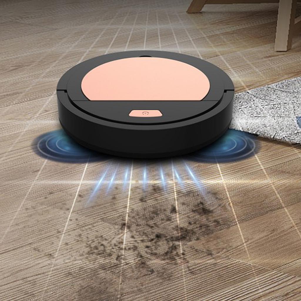 Robot Vacuum Cleaner 3.7V 3W Auto Sweeper for Hard Floors Carpets 1800Pa White