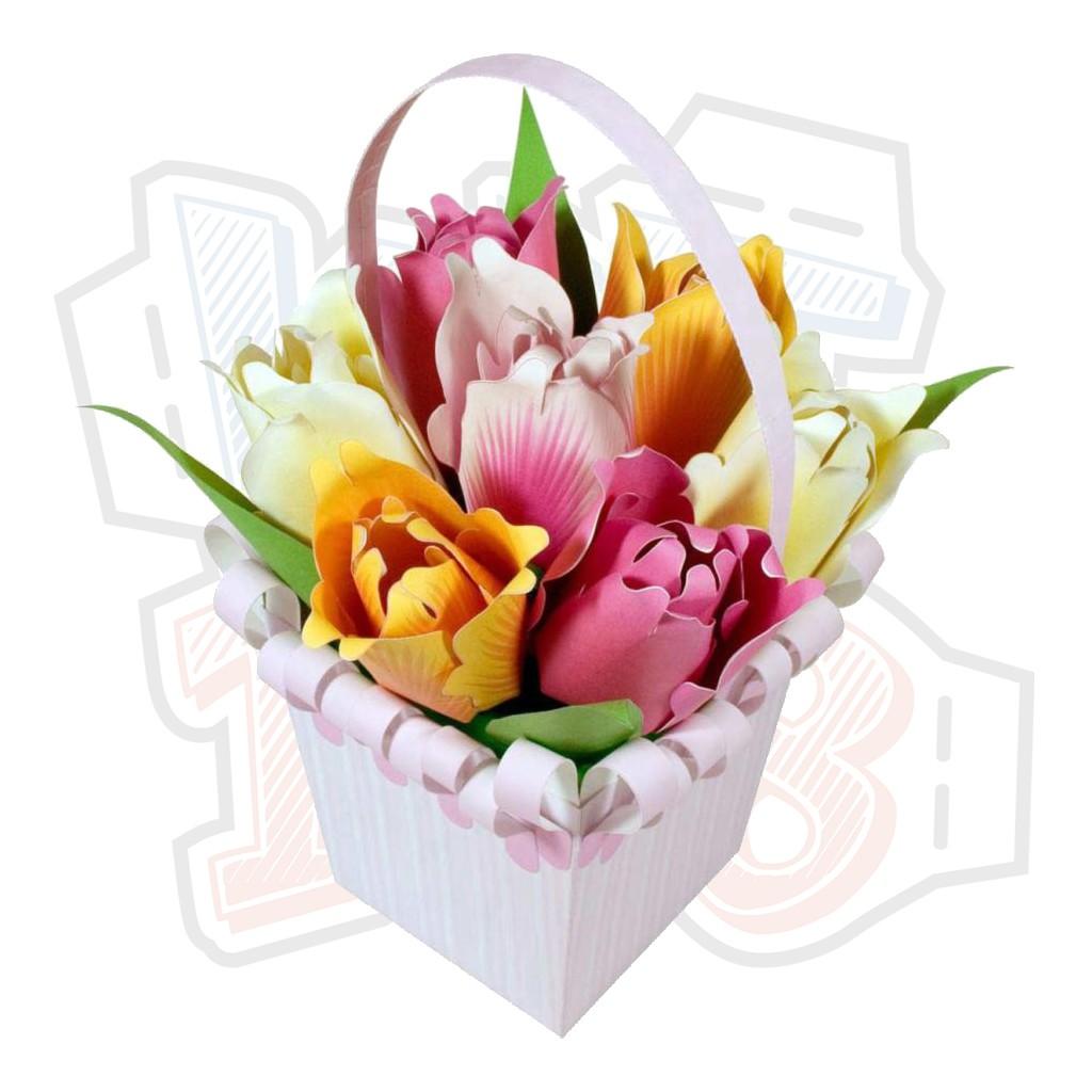 Mô hình giấy Cây Cảnh Bouquet (tulips)