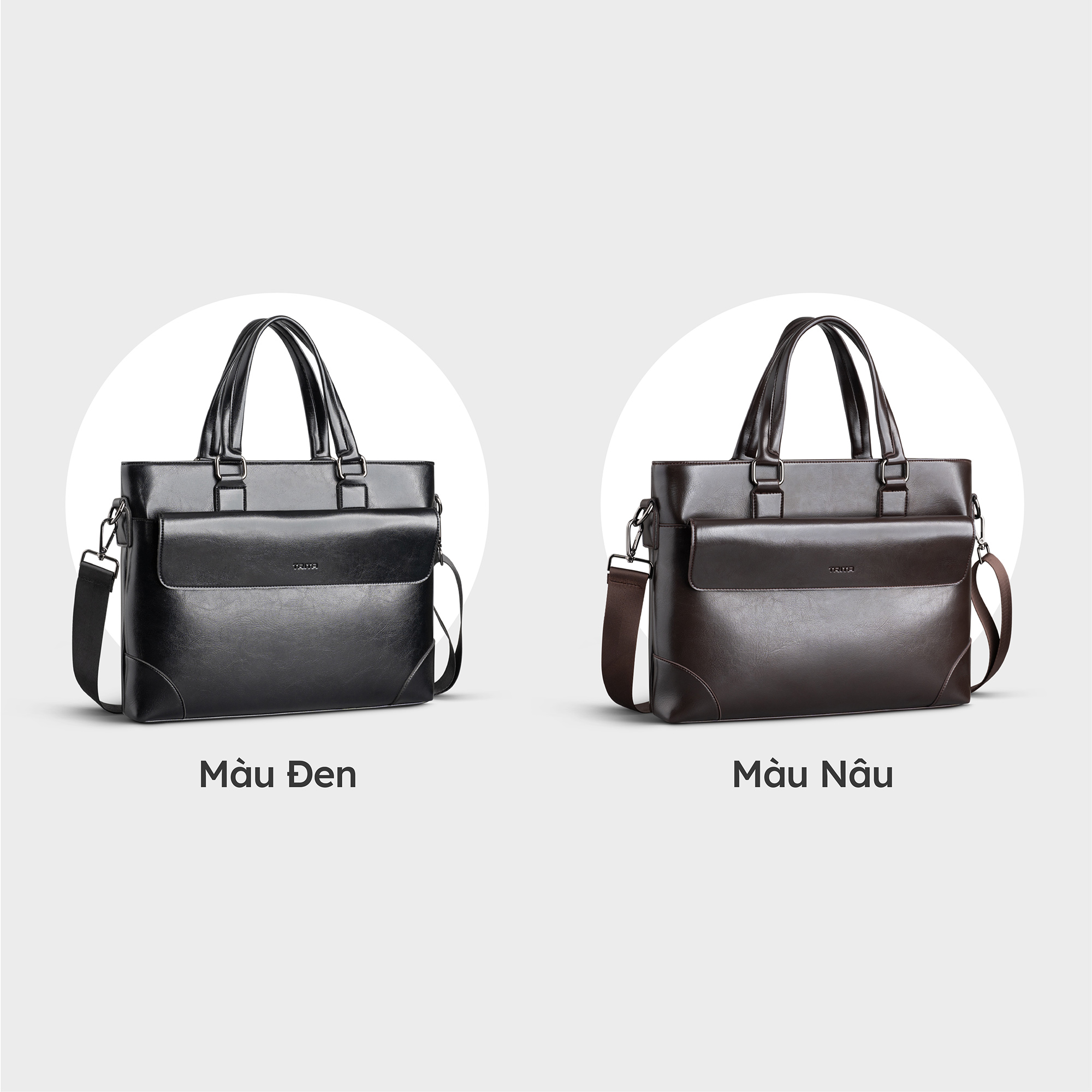 Cặp công sở Trita ( Thời trang nam cao cấp đựng vừa laptop 13 inch - Cặp da TCA24 )