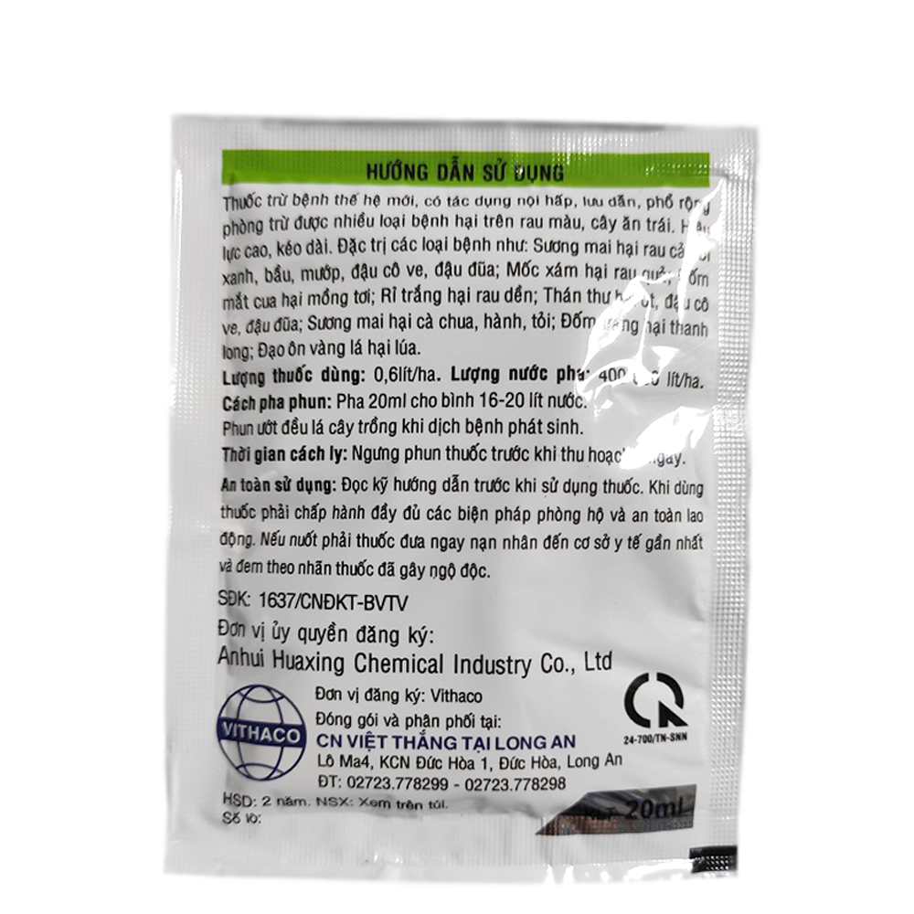 Trừ nhiều bệnh trên cây trồng SOSIM 300EC - Gói 20ml