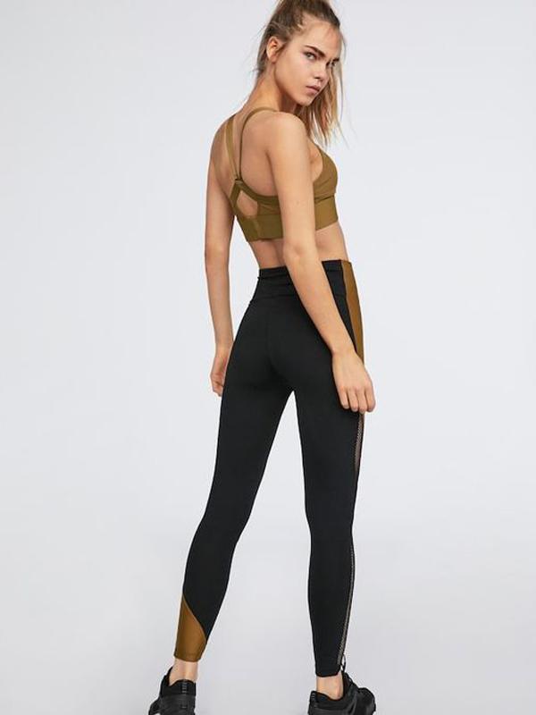 Quần Legging Oysho Irregular Colour Block Leggings- SIZE M