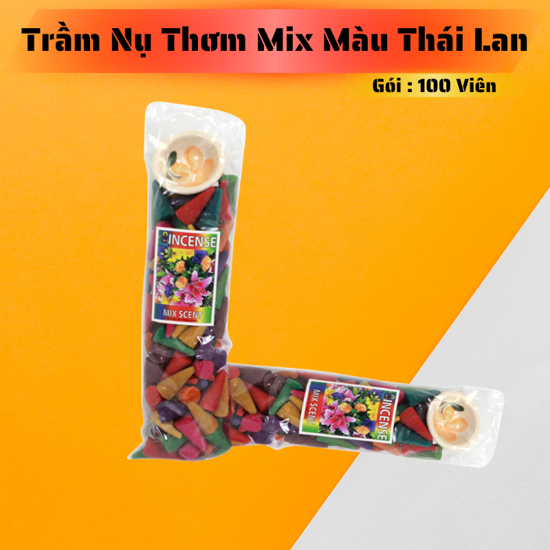 Trầm Nụ Thái Lan Mix Đủ Màu Kem Chén Sứ