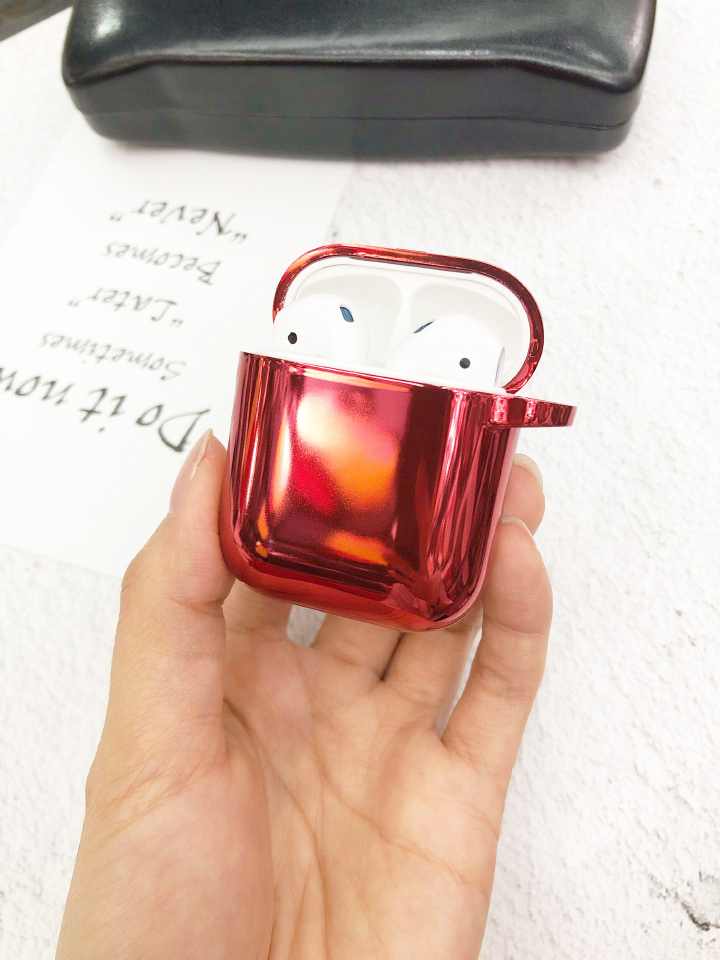 Bao Case Ốp Bảo Vệ Cho Airpods 1/ Airpods 2 Màu Ánh Kim Loại