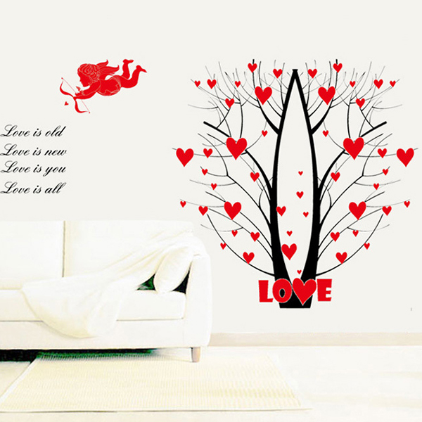 Decal Dán Tường Họa Tiết Cây Tình Yêu PK127
