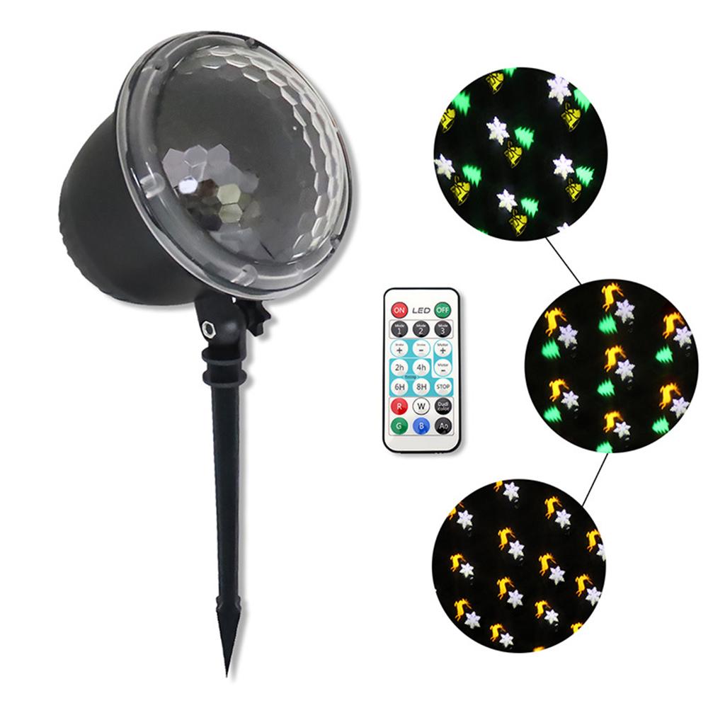 AC100-240V 7.5W Christmas Halloween   Theme Projection Lamp Christmas Day   Decoration Lawn Courtyard Projection Lamp