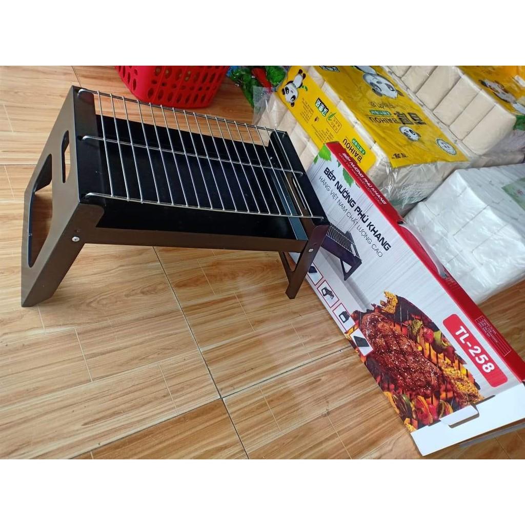 BẾP NƯỚNG BBQ NGOÀI TRỜI BẾP THAN HOA PHÚ KHANG GẤP GỌN CÓ VỈ NƯỚNG NHIỀU KÍCH CỠ