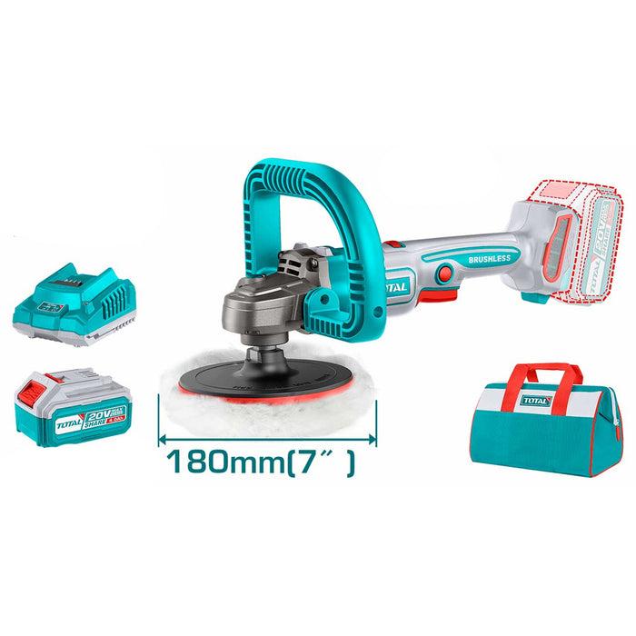 MÁY ĐÁNH BÓNG KHÔNG CHỔI THAN DÙNG PIN 20V (KHÔNG KÈM PIN SẠC) TOTAL TAPLI2018 - HÀNG CHÍNH HÃNG