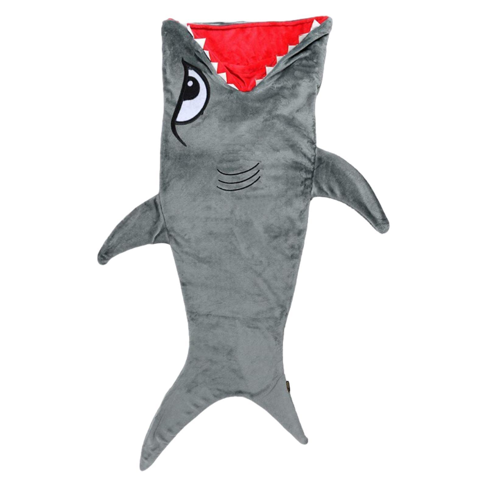 Wearable Shark Blanket for Kids Pajamas Sleepwear Shark Sleeping Bag Blanket