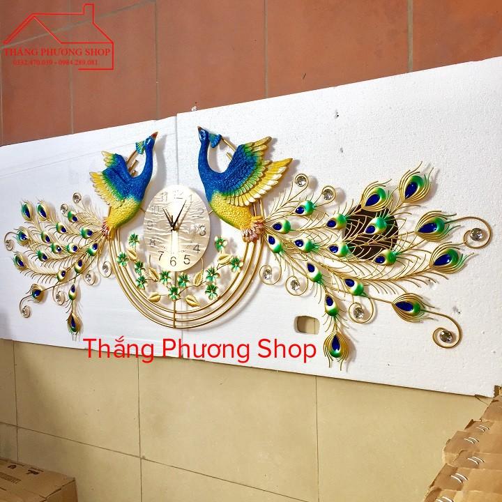 Đồng Hồ Treo Tường Trang Trí Chim Công Uyên Ương TP-078