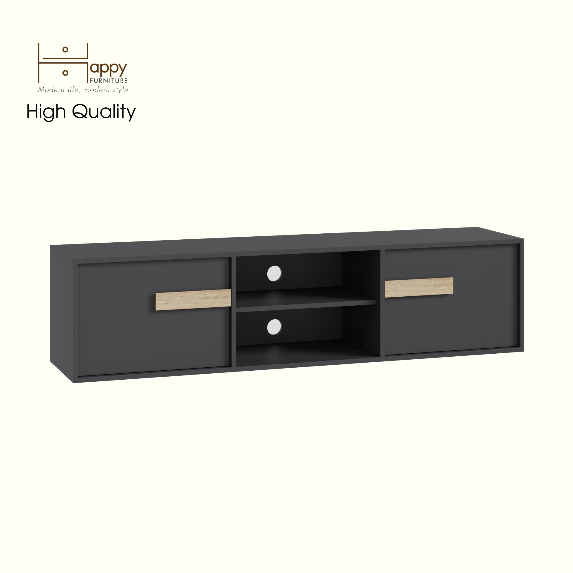 HAPPY FURNITURE , Kệ TV 2 cửa mở - SPACE, KTV_087 , 170cm x 40cm x 42cm DxRxC